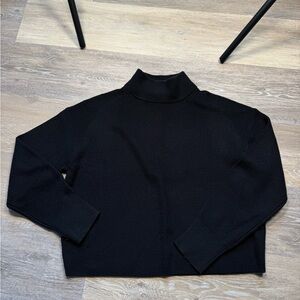 Lululemon Classic Black Mock Neck Knit Sweater